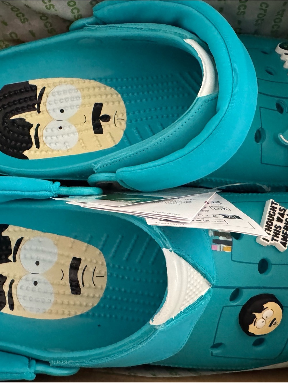 South Park Randy Classic Crocs Teal Clogs Men’s 9/Women’s 11 NWT - Picture 3 of 5